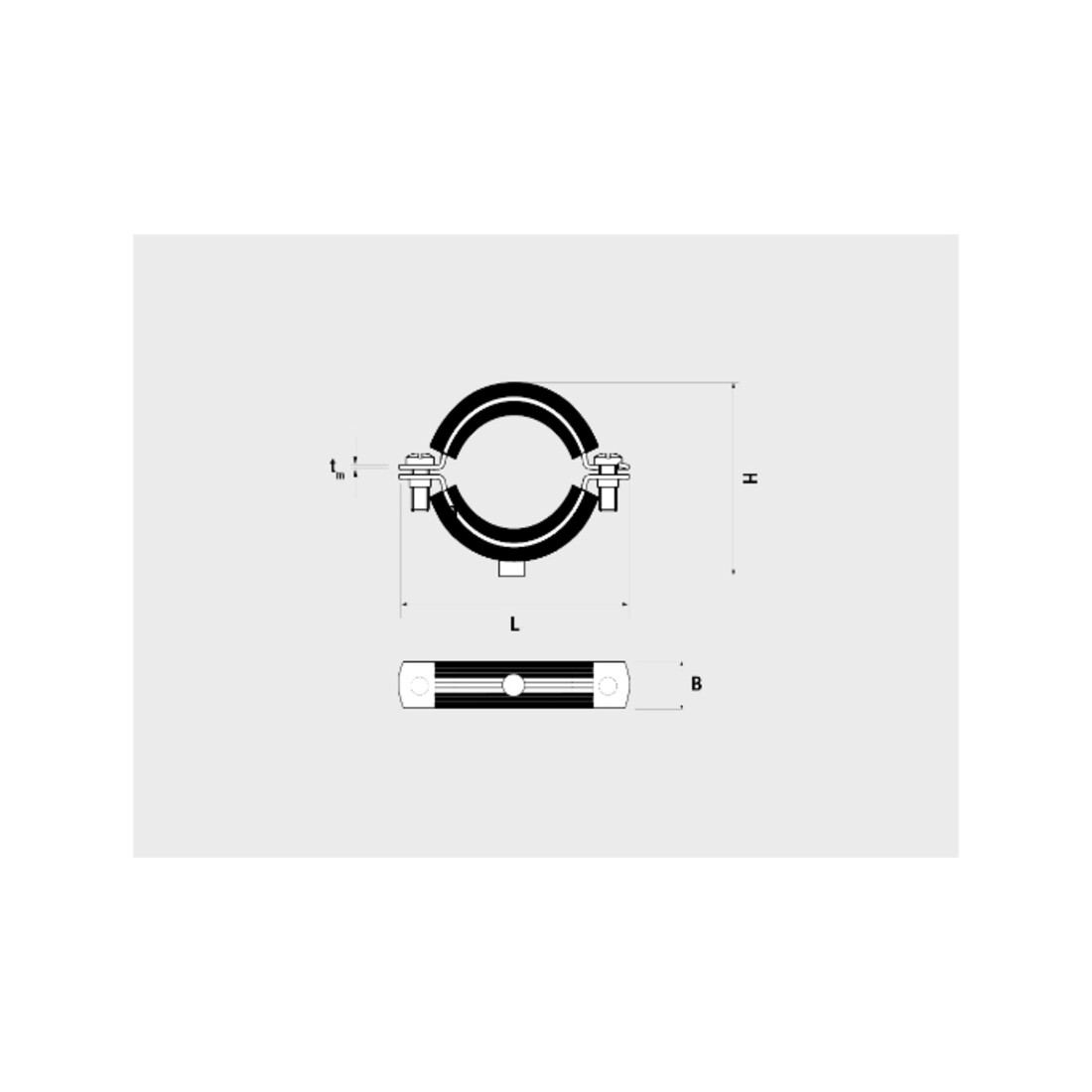 Collier métallique CELO avec EPDM LI-42