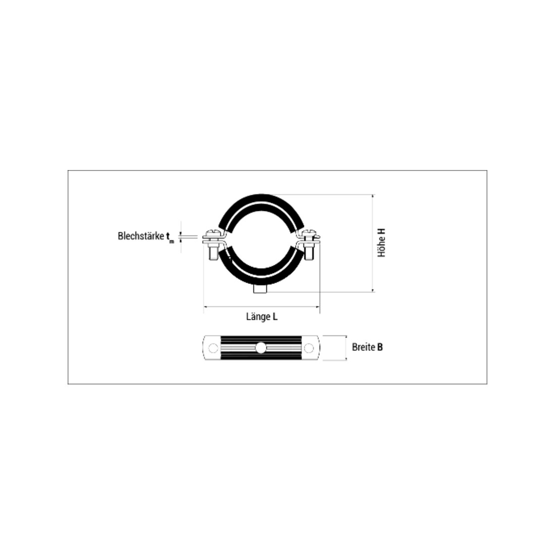 Collier métallique CELO avec EPDM LI-42