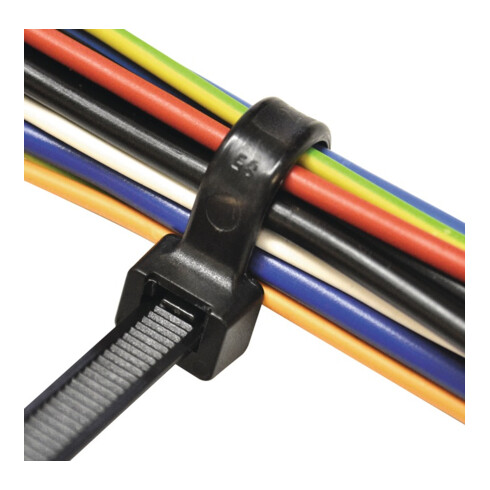 Colliers de câblage IQS L. 135 mm l. 2,5 mm polyamide noir pas résistant aux UV 100u