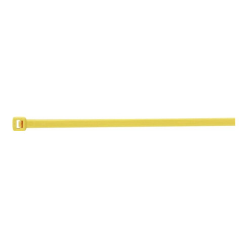 Colliers de câblage L. 150 mm l. 3,6 mm polyamide jaune 100un./sachet