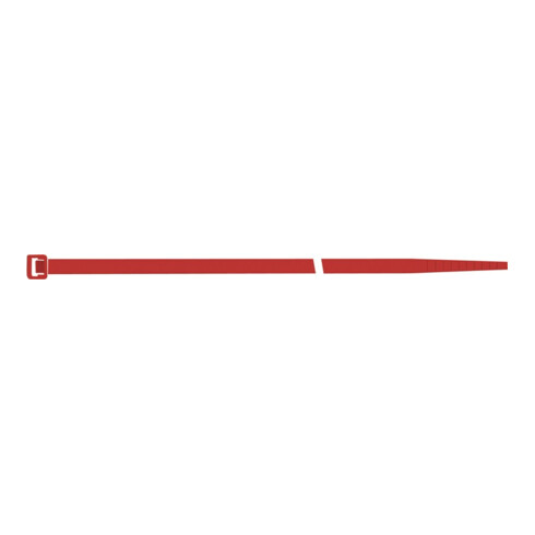 Colliers de câblage L. 280 mm l. 4,5 mm polyamide rouge, RAL 3000 pas résistant