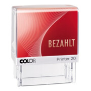 COLOP Textstempel Printer 20 BEZAHLT 100669 38mm Kunststoff rt