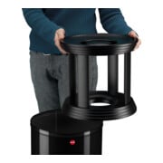 Hailo Combiné cendrier-corbeille à papier ProfiLine combi plus 50 Noir-2