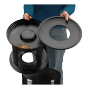 Hailo Combiné cendrier-corbeille à papier ProfiLine combi plus 50 Noir-4