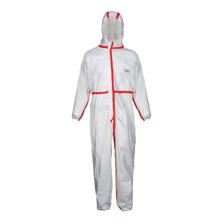 Combinaison de protection CoverStar Plus® taille L (54/56) blanc/rouge cat. III