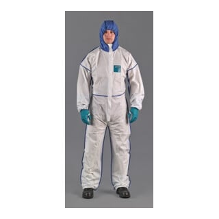 Combinaison MICROGARD 1800 COMFORT,Mod 195 Gr.L blanc/bleu Cat.III MICROGARD