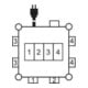 Compacte stroomverdeler BSV 3/32 2 IP44 2m H07RN-F 5G4.0 - 2xCEE16A, 1xCEE 32A, 4x230V