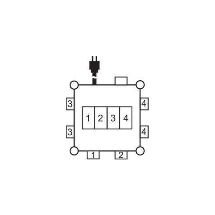 Compacte stroomverdeler BSV 3/32 2 IP44 2m H07RN-F 5G4.0 - 2xCEE16A, 1xCEE 32A, 4x230V