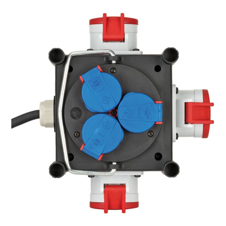 Compacte stroomverdeler BSV 3 LS E/16 2 IP44 1m H07RN-F 5G1,5 3xCEE400V + 3x230V