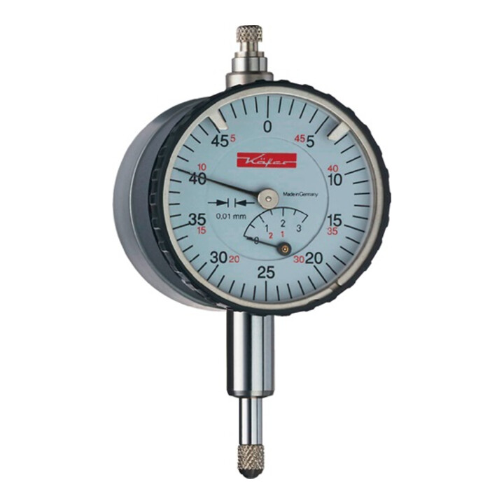Comparateur KM4 T 3 mm lecture 0,01 mm paroi arrière magnétique avec étalonnage