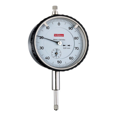 Comparateur M2T gauche 10 mm lecture 0,01 mm graduation cadran vers la gauche 10