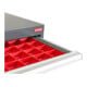 Compartimentage de tiroir STIER, bacs pour petites pièces, BLH 100 mm, dimensions intérieures 500x450 mm, 6 KTK 75x150 mm
