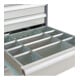 Compartimentage de tiroir STIER, séparations en métal, BLH 100/125 mm, dimensions intérieures 500x450 mm, 12 casiers, 6 x TW 125