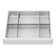 Compartimentage de tiroir STIER, séparations en métal, BLH 100/125 mm, dimensions intérieures 500x450 mm, 6 casiers-1