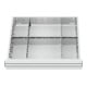 Compartimentage de tiroir STIER, séparations en métal, BLH 100/125 mm, dimensions intérieures 500x450 mm, 6 casiers-1