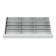 Compartimentage de tiroir STIER, séparations en métal, BLH 100/125 mm, dimensions intérieures 800x450 mm, 12 casiers, 6 x TW 275-1