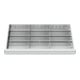 Compartimentage de tiroir STIER, séparations en métal, BLH 100/125 mm, dimensions intérieures 800x450 mm, 12 casiers, 6 x TW 275