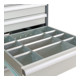 Compartimentage de tiroir STIER, séparations en métal, BLH 150/175 mm, dimensions intérieures 500x450 mm, 20 casiers, 6 x TW 125-2
