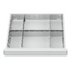 Compartimentage de tiroir STIER, séparations en métal, BLH 150/175 mm, dimensions intérieures 500x450 mm, 6 casiers-1