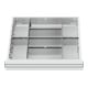 Compartimentage de tiroir STIER, séparations en métal, BLH 150/175 mm, dimensions intérieures 500x450 mm, 8 casiers-1
