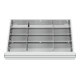 Compartimentage de tiroir STIER, séparations en métal, BLH 150/175 mm, dimensions intérieures 600x450 mm, 12 casiers, 6 x TW 175-1