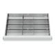 Compartimentage de tiroir STIER, séparations en métal, BLH 150/175 mm, dimensions intérieures 600x450 mm, 12 casiers, 6 x TW 225-1