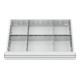 Compartimentage de tiroir STIER, séparations en métal, BLH 150/175 mm, dimensions intérieures 600x450 mm, 6 casiers-1
