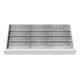 Compartimentage de tiroir STIER, séparations en métal, BLH 200-300 mm, dimensions intérieures 800x450 mm, 12 casiers, 6 x TW 275-1
