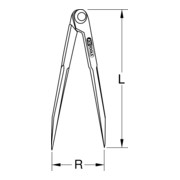 KS Tools Boussoles à pointe sans Stellbogen