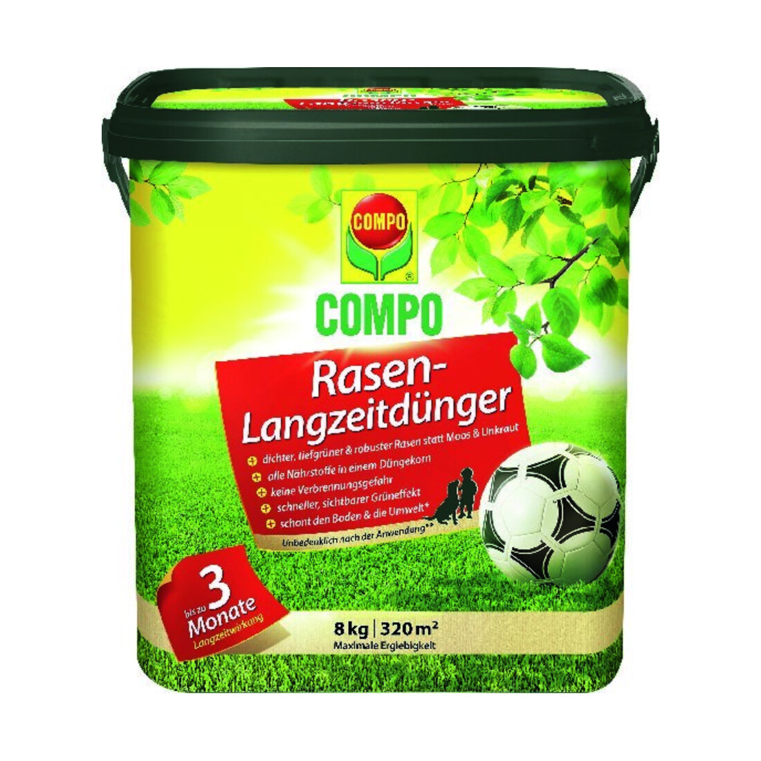 COMPO Rasen-Langzeitdünger 8 kg Eimer