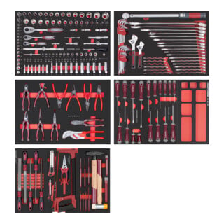 Composition d'outils Kraftwerk PRO LINE EVA, 242 pcs.