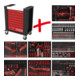 Composition pour servante d’atelier Performanceplus P10 avec 536 outils pour 8 tiroirs KS Tools-1