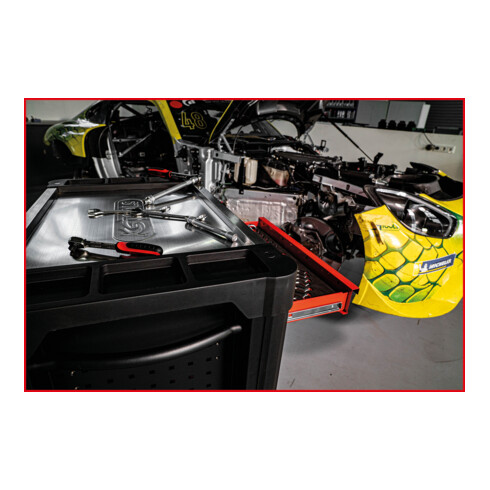 Composition pour servante d’atelier Performanceplus P25 avec 660 outils pour 8 tiroirs KS Tools
