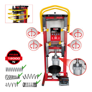 Compresseur d'air comprimé KS Tools pour ressort de support, max. 10 bar