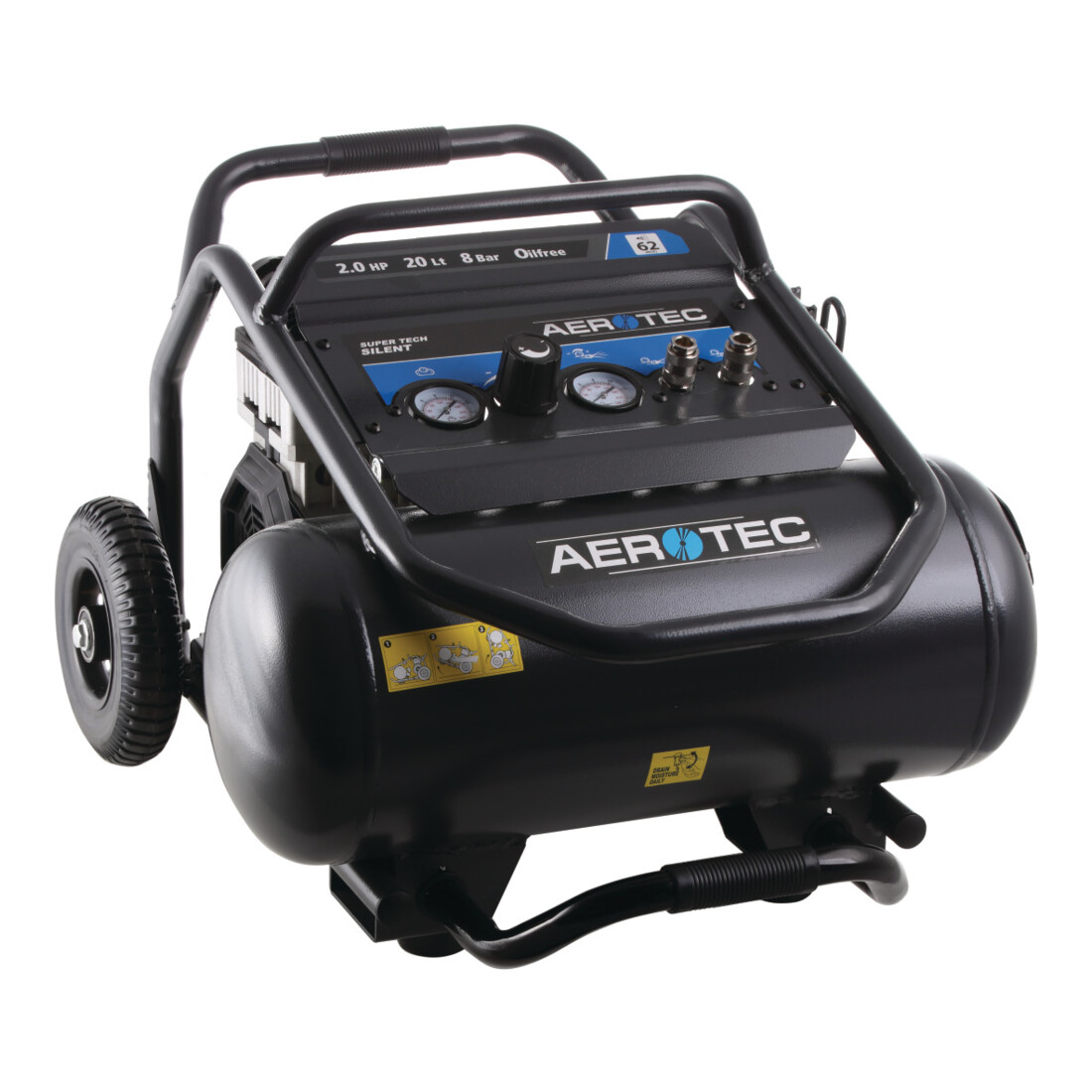 Compresseur de montage Aerotec SUPERTECH Silent sans huile