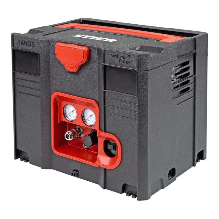 Set STIER Compresseur Systainer SKT 160-8-6 sans huile + Systainer³ IV Black Edition
