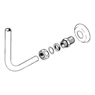 Conduite d'eau chaude Hansa complète z KV 120mm