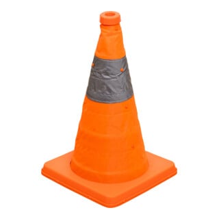 Cône de signalisation pliable STIER, 420 mm, 1 bande, 5 pièces