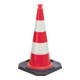 Cône de signalisation TL compl. rétro-réfléchissant H. 500 mm contrôlé BAST, 2 b-1