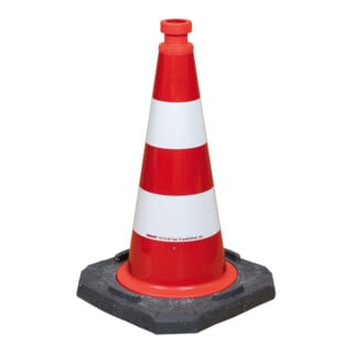 Cône de signalisation TL compl. rétro-réfléchissant H. 500 mm contrôlé BAST, 2 b