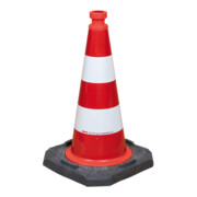 Cône de signalisation TL compl. rétro-réfléchissant H. 500 mm contrôlé BAST, 2 b