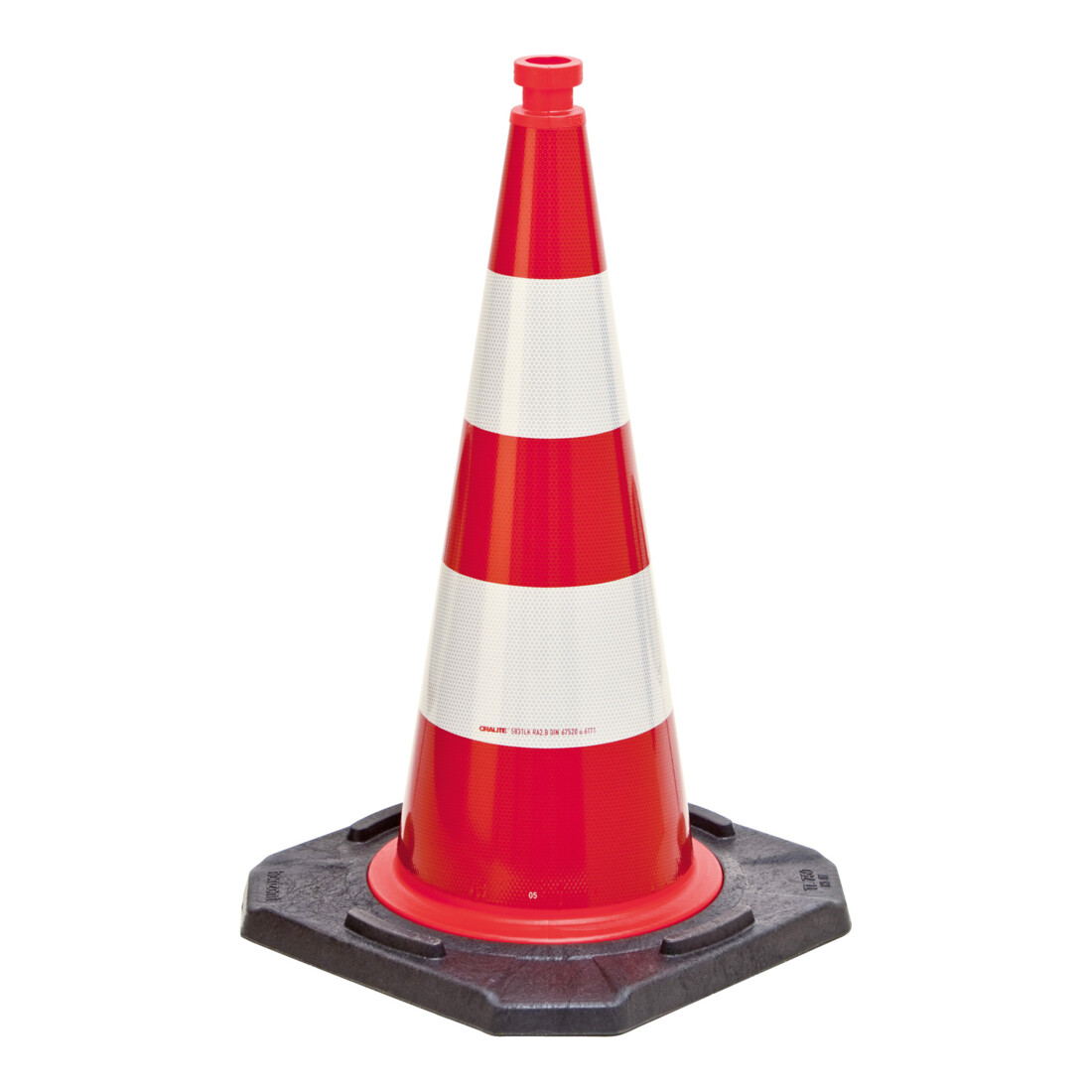 Cône de signalisation TL compl. rétro-réfléchissant H. 500 mm contrôlé BAST, 2 b