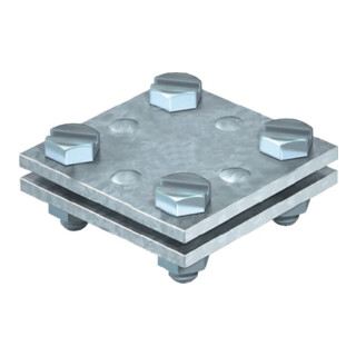 Connecteur croisé selon DIN EN 62561-1 plat / plat 30 mm acier galvanisé à chaud
