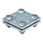 Connecteur croisé selon DIN EN 62561-1 plat / plat 30 mm acier galvanisé à chaud