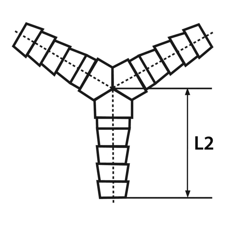 Connecteur en Y pour tuyau LW 9 RIEGLER