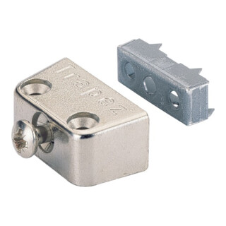 Connecteur pour caisson Hettich TRAPEZ zinc moulé sous pression vern. Partie inférieure avec dentelures