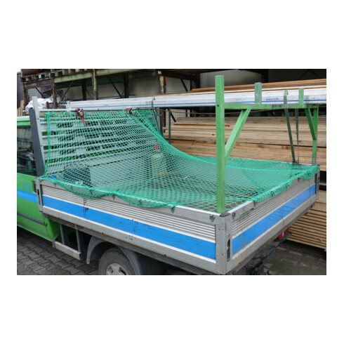 Containernetz L.4xB.3,0 m,S.3mm Polypropylen,grün Maschw.45mm