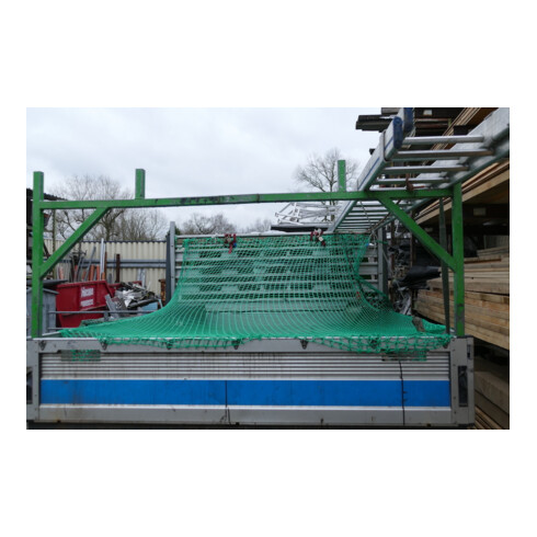 Containernetz L.4xB.3,0 m,S.3mm Polypropylen,grün Maschw.45mm