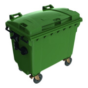 Conteneur à déchets 660 l couvercle plat plastique anthracite