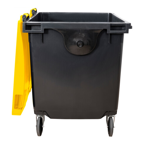 Poubelle grande capacité STIER 1100 l gris/jaune